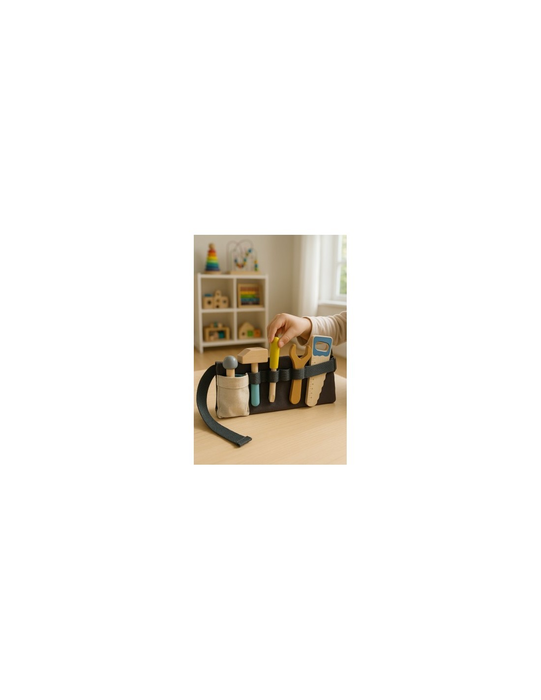 SET STRUMENTI LAVORO IN LEGNO, GIOCATTOLO EDUCATIVO, PER BAMBINI, 25 PEZZI