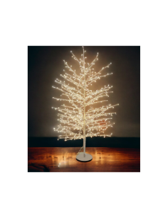 Albero Ramo di Natale Tiglio Champagne H170cm, 784 MicroLED Bianco Caldo e Bianco, FlashLED Diamond, Rami Modellabili