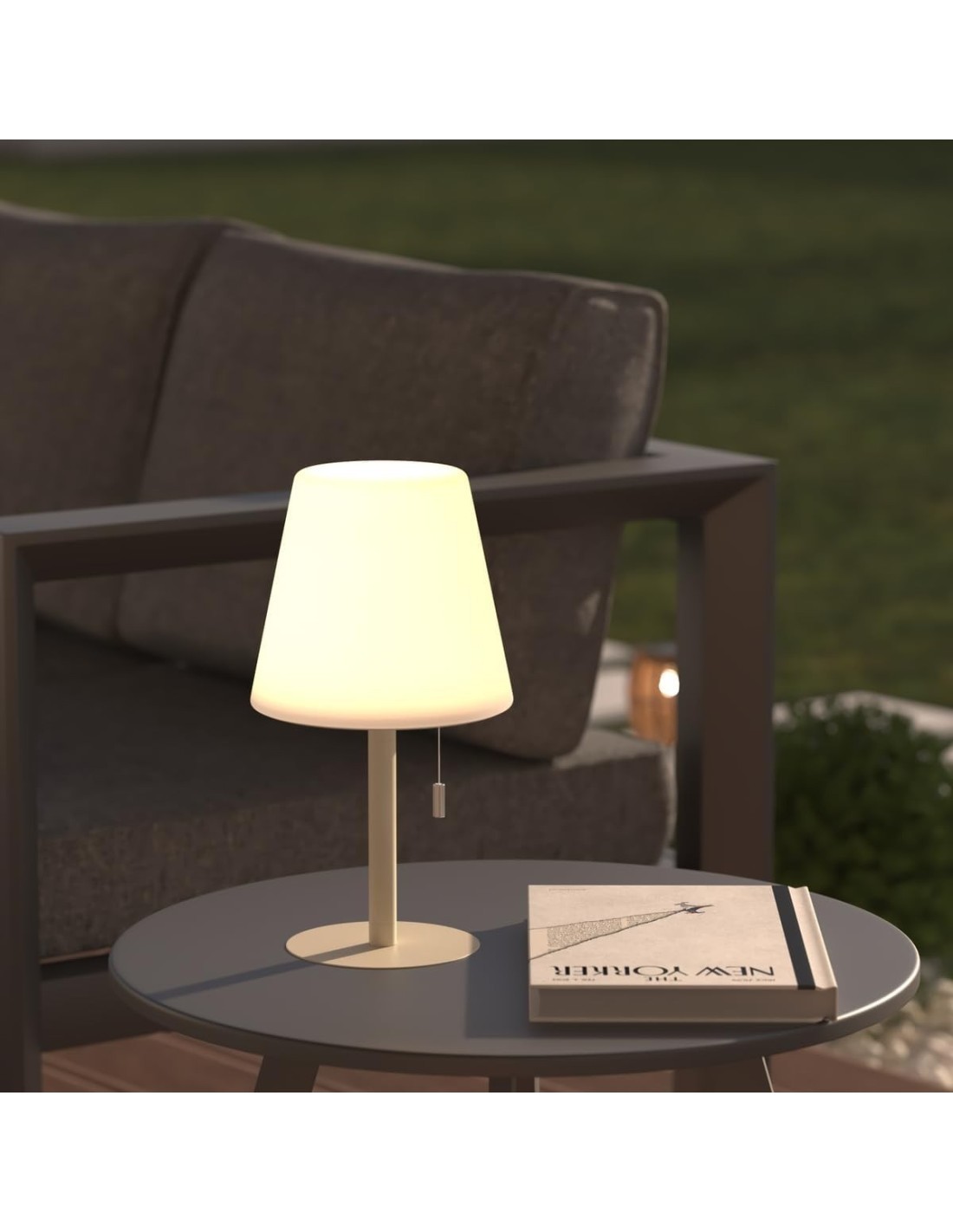 Lampada LED USB da esterno Zack Argilla H30,5 cm – Atmosphera