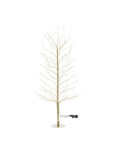 Albero Ramo di Natale Tiglio Champagne H120cm, 330 MicroLED Bianco Caldo e Bianco, FlashLED Diamond, Rami Modellabili