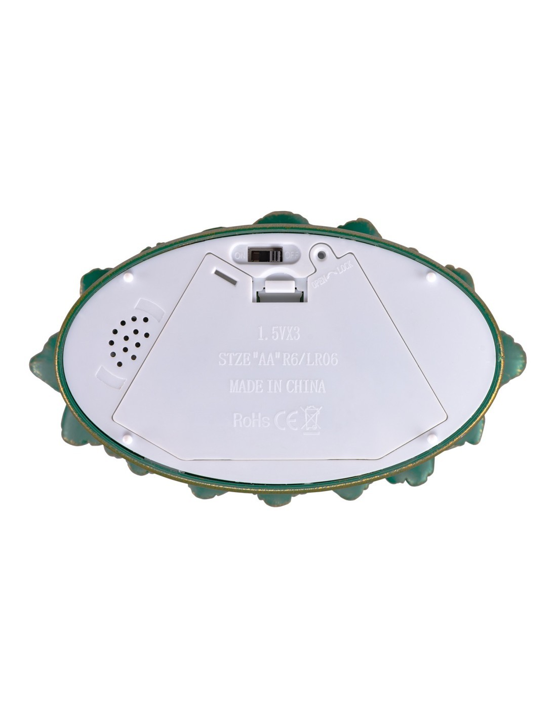 Albero di Natale Glitter LED H26cm, Verde Antico Oro, Effetto Acqua e Glitter in Movimento, Batteria o Trasformatore