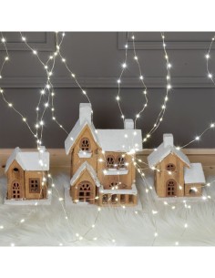 Cascata di Natale 600 MicroLED H200cm, FlashLED Diamond, Luce Bianca, 15 Stringhe, Cavo Argento, Uso Interno Esterno