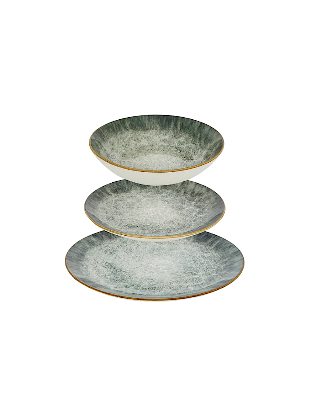 Servizio piatti 12 pezzi Juliette verde in porcellana – Atmosphera