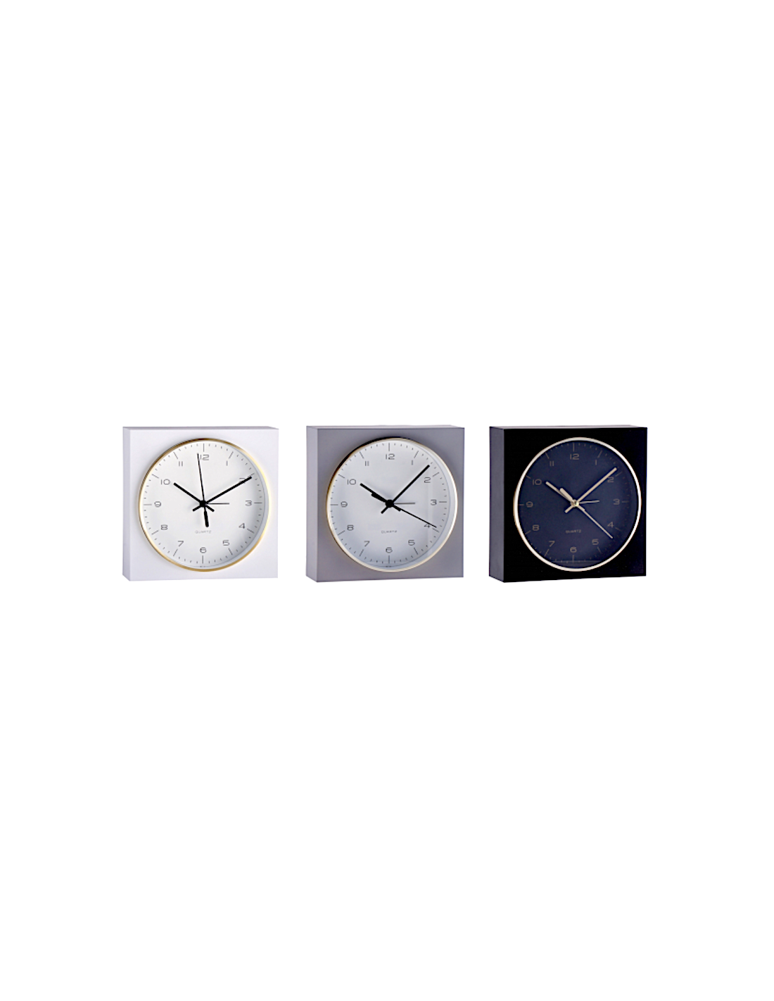 Orologio sveglia 111826 plastica/alluminio D16,5 cm – Colori assortiti