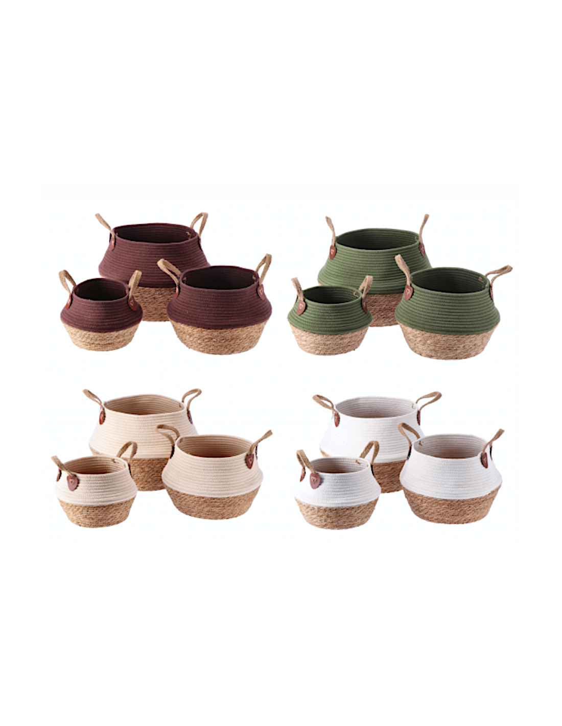 Cestino in alga e cotone – 33 x 23 cm assortito
