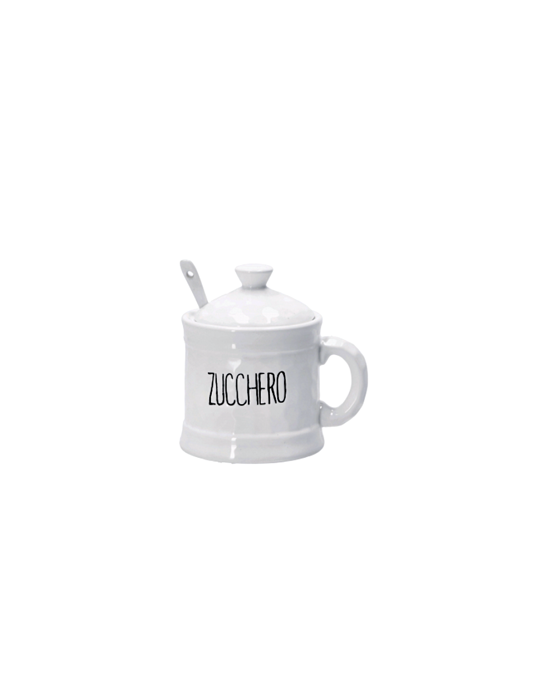 Zuccheriera 115264 – Ceramica 12 x 9 x 12 cm con cucchiaio