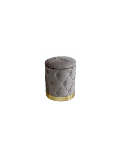 Pouf contenitore 100364 Jeremy – Velluto grigio 31 x 38 cm