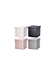 Pouf pieghevole 117282 – Ecopelle assortito 38 x 38 x 38 cm