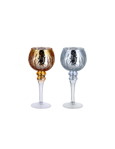 Coppa portacandela in vetro H30 cm – Eleganza luminosa per la tua casa