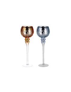 Coppa portacandela in vetro H40 cm – Stile e luminosità per la tua casa