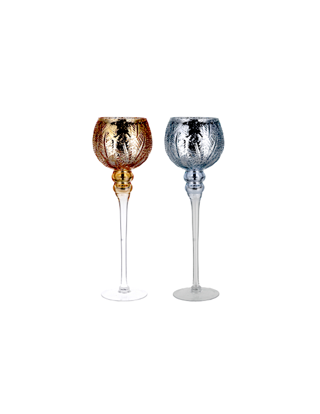 Coppa portacandela in vetro H40 cm – Stile e luminosità per la tua casa