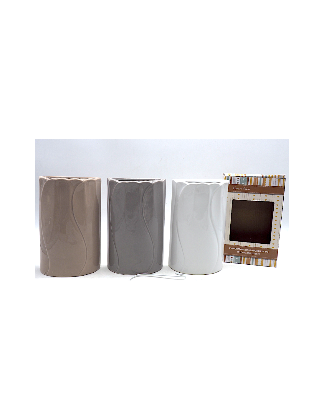 EVAPORATORE BASSO LUCIDO ASSORTITO 17X11X4CM