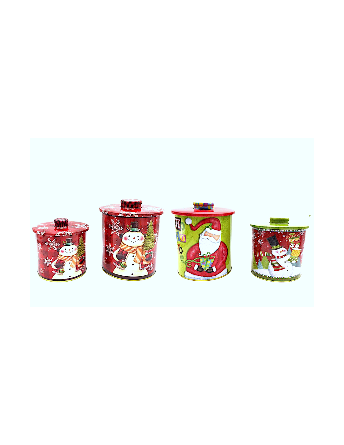 SET 2 SCATOLE ROTONDE LATTA CON COPERCHIO ASSORTITO