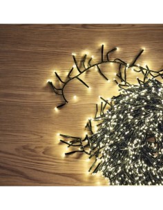 Catena di Natale Festone MiniCluster Plus 30m, 1500 MiniLED Bianco Caldo, Giochi di Luce, Timer 8h, Cavo Verde