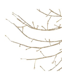 Corona di Natale Tiglio Champagne ø45cm, 160 MicroLED Bianco Caldo e Bianco, FlashLED Diamond, Appendibile o da Appoggio