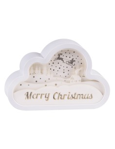 Decorazione di Natale Papercut Silhouette Nuvola 20cm, Mix3 Modelli, LED Bianco Caldo e Blu, Timer 6h, Batteria ASSORTITO