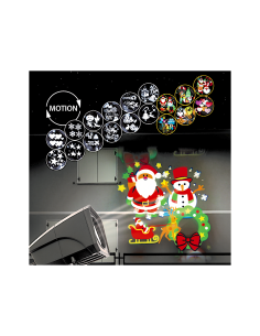 Proiettore Garden LED Oscar, 12 Soggetti Intercambiabili, Effetto Rotante, 4x3W LED Bianco, Esterno, Ø12m a 15m