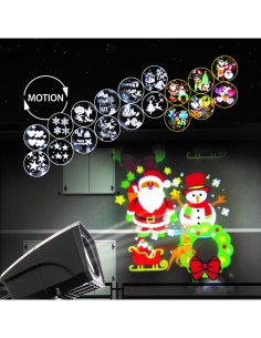 Proiettore Garden LED Oscar, 12 Soggetti Intercambiabili, Effetto Rotante, 4x3W LED Bianco, Esterno, Ø12m a 15m