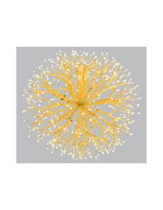 Ramo Sfera di Natale RICH Champagne ø30cm, 384 MicroLED Bianco Caldo e Bianco, FlashLED Diamond, Rami Modellabili