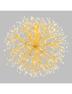 Ramo Sfera di Natale RICH Champagne ø30cm, 384 MicroLED Bianco Caldo e Bianco, FlashLED Diamond, Rami Modellabili