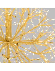 Ramo Sfera di Natale RICH Champagne ø40cm, 576 MicroLED Bianco Caldo e Bianco, FlashLED Diamond, Rami Modellabili