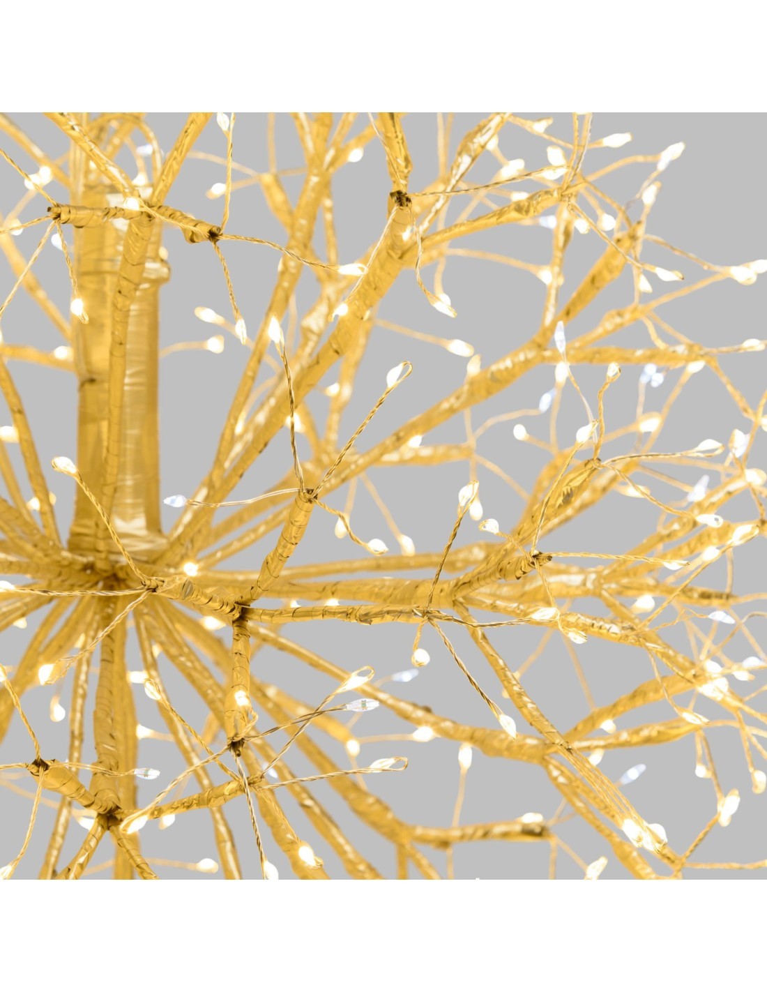 Ramo Sfera di Natale RICH Champagne ø40cm, 576 MicroLED Bianco Caldo e Bianco, FlashLED Diamond, Rami Modellabili