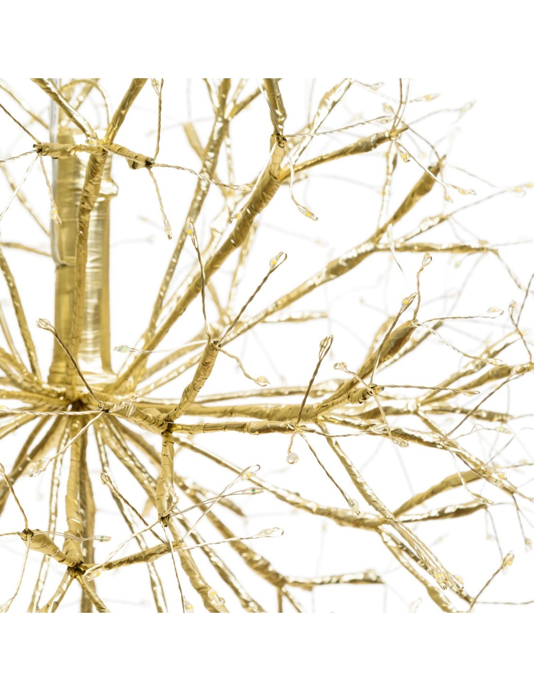 Ramo Sfera di Natale RICH Champagne ø40cm, 576 MicroLED Bianco Caldo e Bianco, FlashLED Diamond, Rami Modellabili