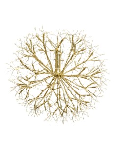 Ramo Sfera di Natale RICH Champagne ø40cm, 576 MicroLED Bianco Caldo e Bianco, FlashLED Diamond, Rami Modellabili