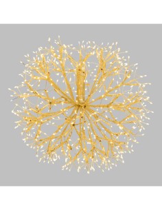Ramo Sfera di Natale RICH Champagne ø40cm, 576 MicroLED Bianco Caldo e Bianco, FlashLED Diamond, Rami Modellabili