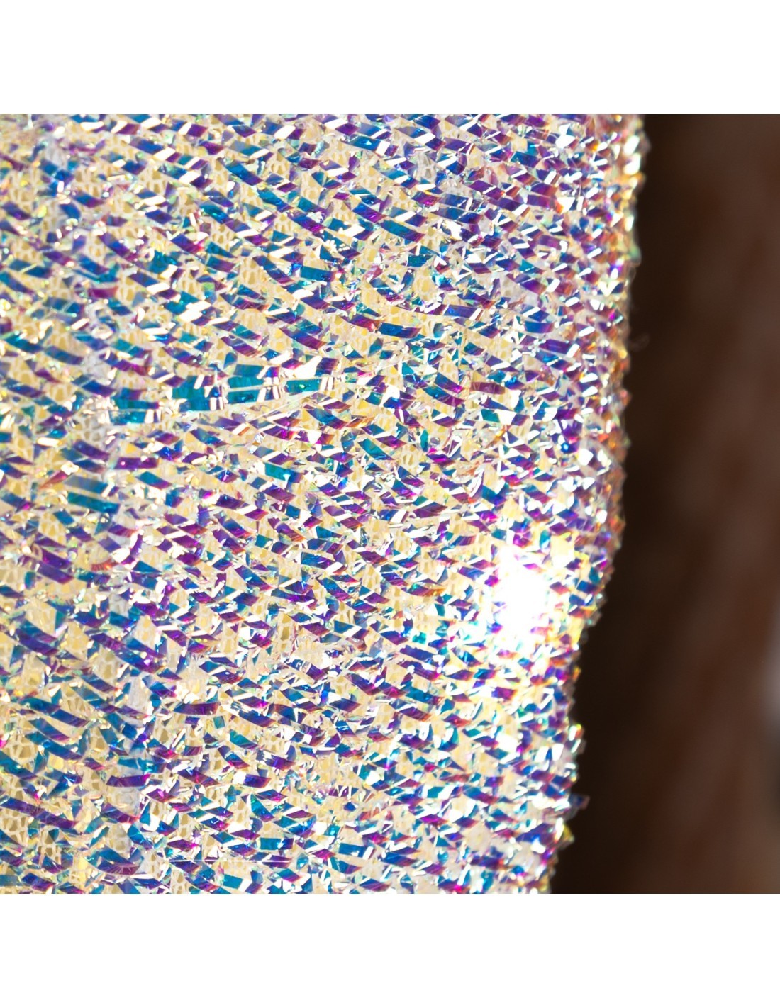 Renna di Natale 3D H45cm, Tessuto Bianco Iridescente, 20 LED Bianco Caldo SuperBright, Timer 8h, Batteria