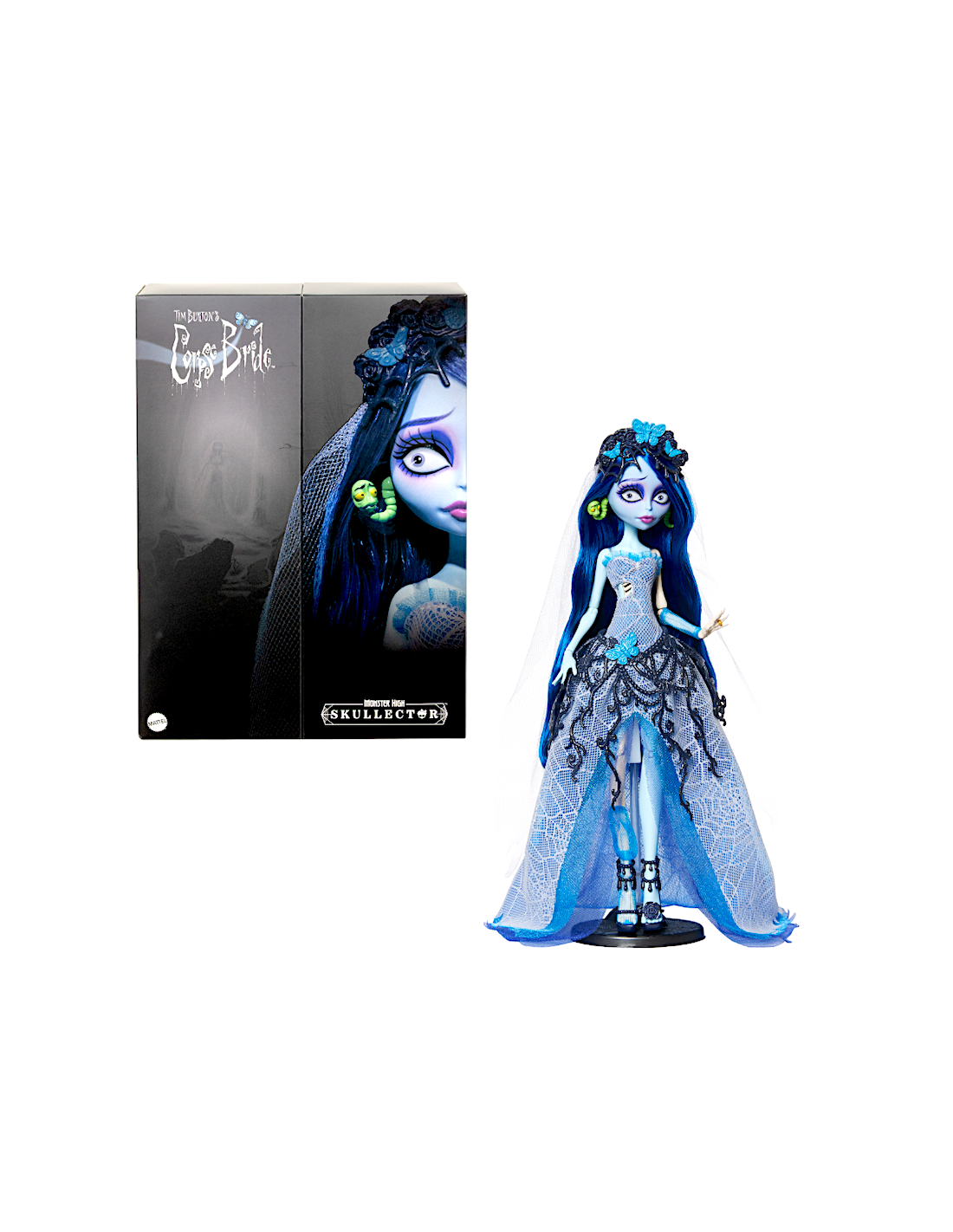 Monster High Skullector Emily – Sposa cadavere (JDR67) | Edizione Anniversario – Abito Gotico, Accessori, Stand