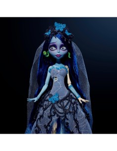 Monster High Skullector Emily – Sposa cadavere (JDR67) | Edizione Anniversario – Abito Gotico, Accessori, Stand