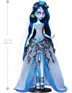Monster High Skullector Emily – Sposa cadavere (JDR67) | Edizione Anniversario – Abito Gotico, Accessori, Stand