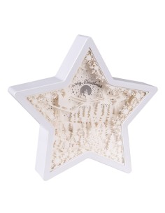 Decorazione di Natale Papercut Silhouette Stella 23cm, Mix3 Modelli, LED Bianco Caldo e Blu Effetto Cielo, Timer 6h, Batteria