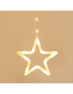 Ice Light di Natale Deco 475x115cm, 560 LED Bianco Caldo, Stelle e Alberi, 8 Giochi di Luce, Timer 8h