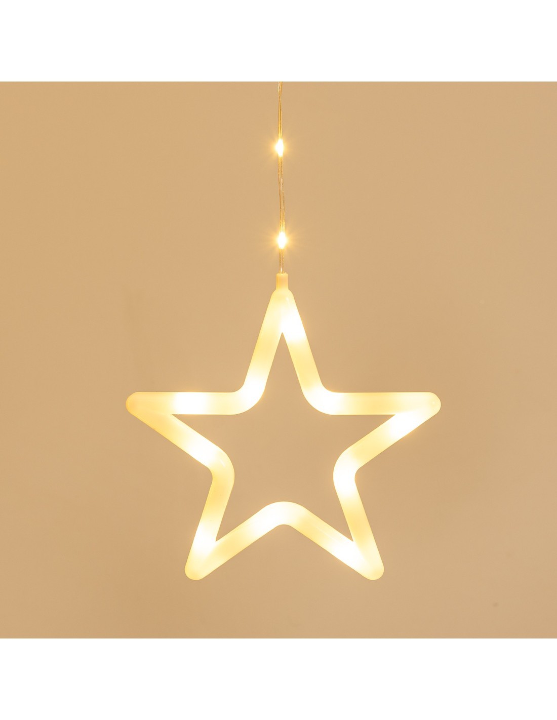 Ice Light di Natale Deco 475x115cm, 560 LED Bianco Caldo, Stelle e Alberi, 8 Giochi di Luce, Timer 8h