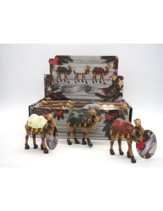 Cammello di Natale per Presepe Classico e Napoletano H9cm, Statuina in Resina, Dettagli Realistici, Assortita