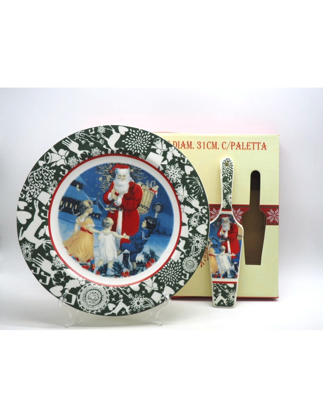 PIATTO PANETTONE 31CM CON PALETTA su TreG Ingrosso