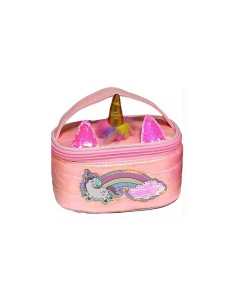 GIRABRILLA Puffer Borsetta Unicorno, Mini Beauty Case, Paillettes Cangianti, Nice Group, Accessori Bambini