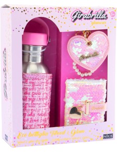 GIRABRILLA, BORRACCIA TWEED SET, 1 CONFEZIONE, AGENDA, CIONDOLO A CUORE, ECO BOTTIGLIA, GIOCATTOLO PER BAMBINI 2