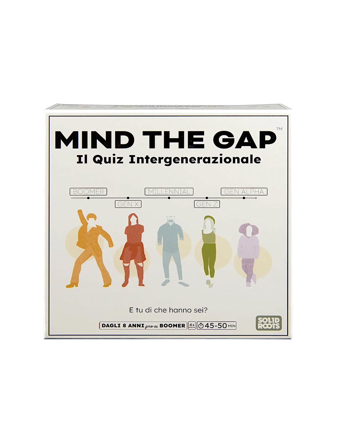 GIOCO  MIND THE GAP, GIOCO TRIVIA MULTIGENERAZIONALE, 2000 DOMANDE, 4+ GIOCATORI, 8+ ANNI