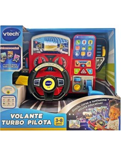 VOLANTE TURBO PILOTA, CRUSCOTTO INTERATTIVO, 20 GIOCHI EDUCATIVI, 9 CIRCUITI, SCHERMO LCD, 3-8 ANNI