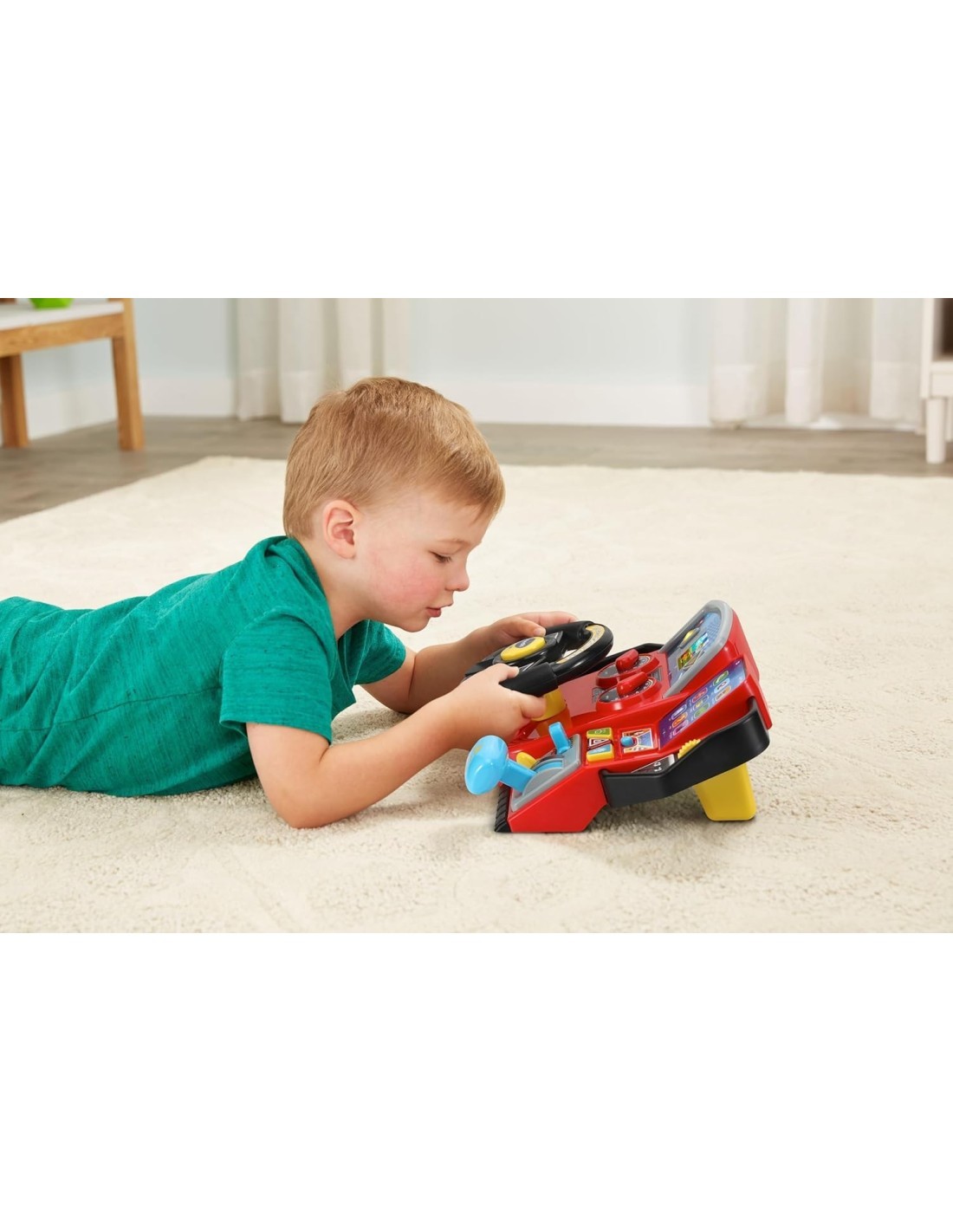 VOLANTE TURBO PILOTA, CRUSCOTTO INTERATTIVO, 20 GIOCHI EDUCATIVI, 9 CIRCUITI, SCHERMO LCD, 3-8 ANNI