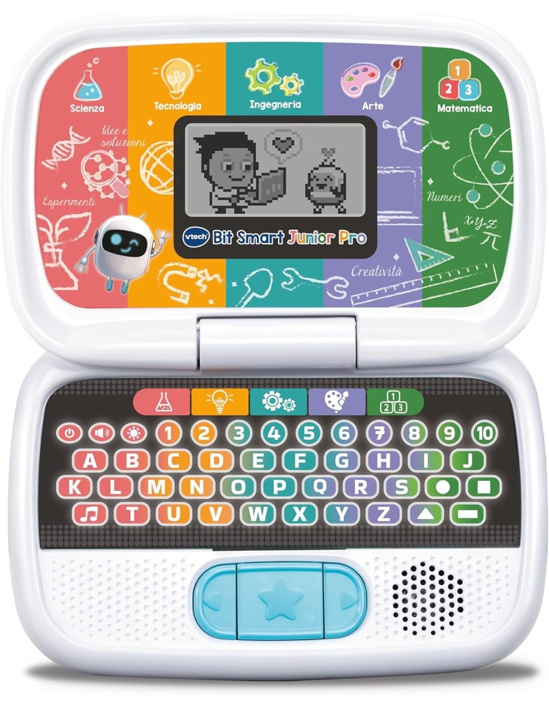 BIT SMART JUNIOR PRO, COMPUTER EDUCATIVO S.T.E.A.M., SCHERMO LCD, 3-7 ANNI