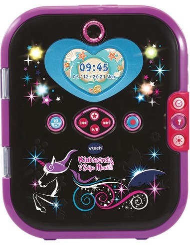 KIDISECRETS SELFIE MUSIC 2.0 BLACK, DIARIO SEGRETO INTERATTIVO, DOPPIA FOTOCAMERA E MP3, 6+ ANNI