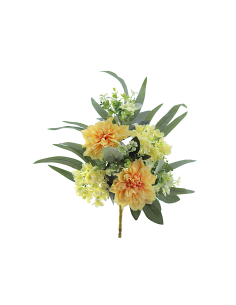 MAZZO 5541-02 DALIE/ORTENSIE GIALLE CON BOCCIOLI