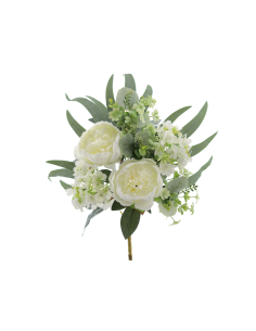 MAZZO 5545-01 PEONIE/ORTENSIE BIANCHE CON BOCCIOLI