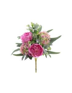 MAZZO 5545-07 PEONIE/ORTENSIE FUCSIA CON BOCCIOLI