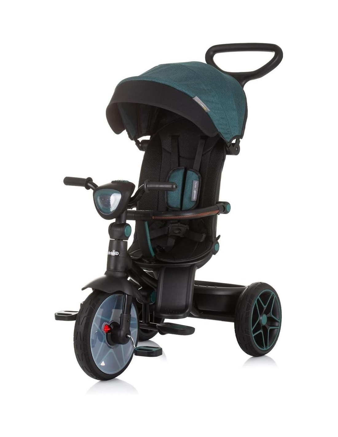 TRICICLO, CHIPOLINO DERBY TEAL 2 IN 1, OTTANIO, 18 MESI, 80X50X105 CM