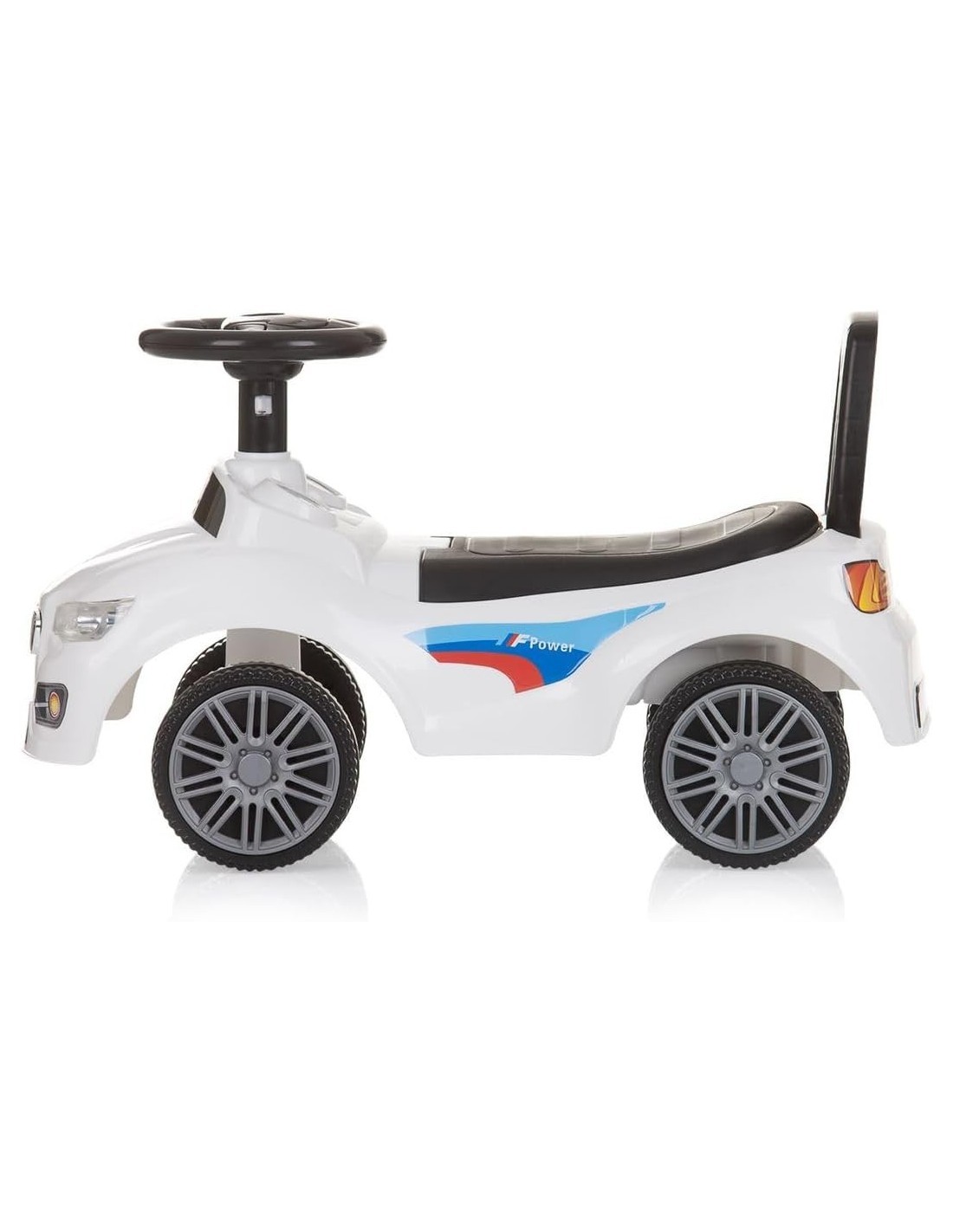 AUTO CAVALCABILE, BAMBINI, SPRINTER, BIANCO, CON MUSICA, SPAZIO SOTTO SEDILE